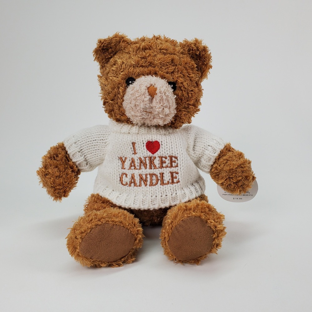 Yankee‎ Candle Scented Plush Teddy Bear Brown Shaggy Soft Blanket Fragrance 10"